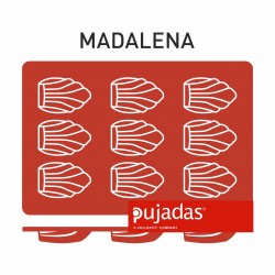 Molde silicona madalena...